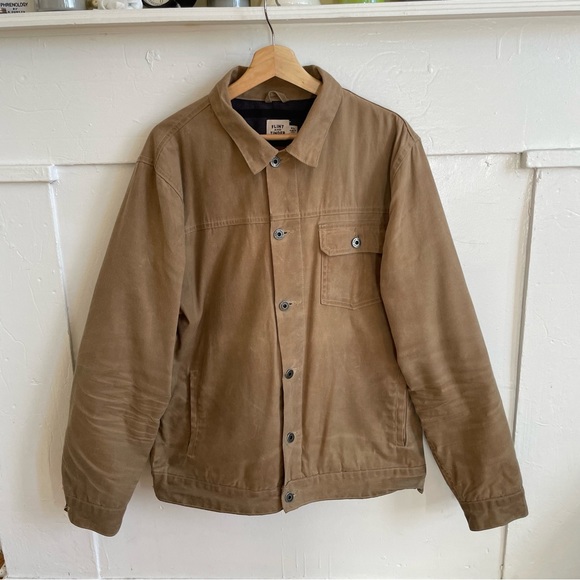 Flint and Tinder Other - FLINT AND TINDER “The Last of Us” Flannel-Lined Waxed Trucker Jacket